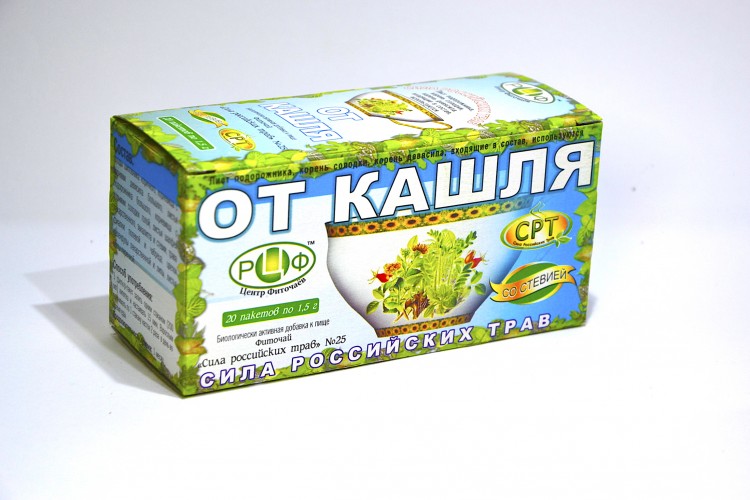 PHYTOTEA №25 For cough Herbal tea has anti-inflammatory and anti-bacterial action, facilitates sputum secretion.